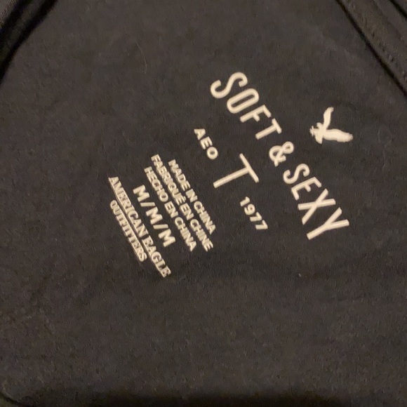 American Eagle Embroidered Floral Soft Top - Picture 3 of 3